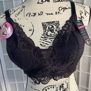 Bali Comfort Size Large Black Lace Bra